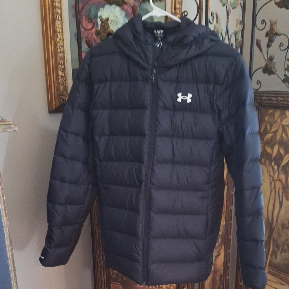 Under Armour Navy Quilted Hooded Jacket